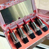 5 Colors Matte Super Creamy Lipsticks Butterflies Box