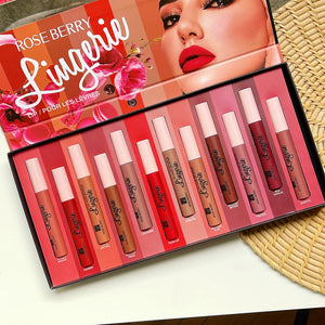 Lingerie 12 Colors Liquid Lipsticks